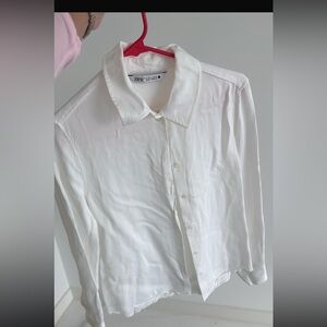 Zara Classic White Button Down Shirt